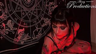 Gothic Girl and Her Ritual to Have Sex with Her Boyfriend!