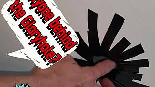 jennifer's very first glory-hole experience in a night club toilet