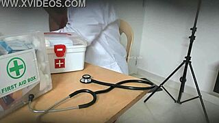 Doctor secretly giving blowjob in clinic