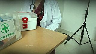 Doctor secretly giving blowjob in clinic