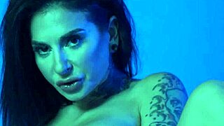 i'm petite busty milf joanna angel stripping out of colorful neon lingerie