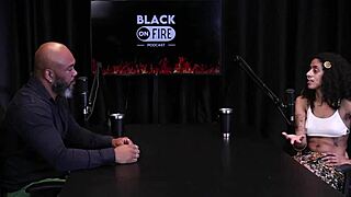 Bibi Hourani shows off her tattooed tits after bragging about small wins, then fingers her ass and gives a blowjob