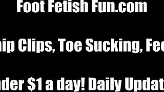 i'm teasing you with my silky soft feet, sucking and footjob