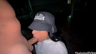 Amateur couple can't wait, 'Let's fuck in the car!' Thalía Restrepo and Felipe Romero