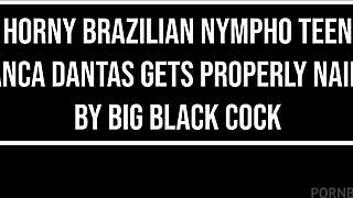skinny brazilian nympho bianca dantas getting intensely fucked by huge black cock in anal, eye-rolling climax