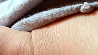 She touches herself in pajamas