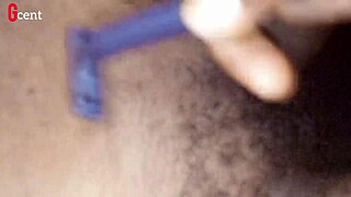 home made shaving session with simple tools