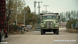 Candee Licious Horny Trucker Enjoys Outdoor Anal