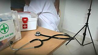 Doctor secretly giving blowjob in clinic