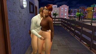 naughty fan drags alex to fuck her mouth and pussy with huge cock