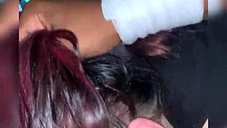 An emo girl pleads desperately for her face to be fucked hard by a massive black cock in a rough interracial encounter