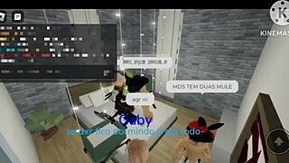 a random orgy happening in roblox brookhaven with crossdressing and group action