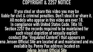 Jelena Jensen teases her big clit and pussy lips in solo masturbation 😍