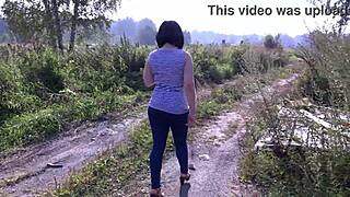 Watch That Powerful Urine Stream Burst Outdoors!