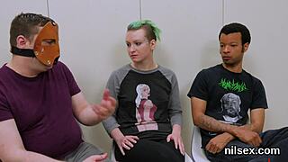 Naughty kitten enters the asshole asylum for some awkward treatment.