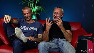 milf jasmine seduced into wild threesome with guys