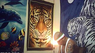 Behind the scenes, first timer natural BIG BREAST BOMBSHELL feels the ITALIAN POUND MACHINE