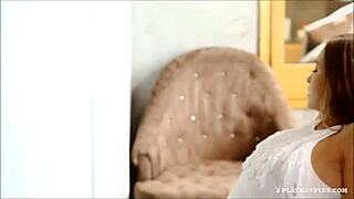 Sweet thing strips naked