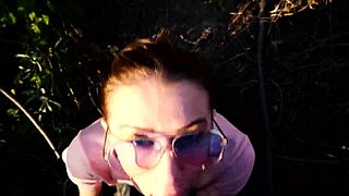 She Pulls Up Panties After Creampie In Park