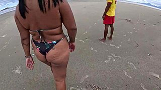 Nicoly seduces firefighter on beach, rides dick in woods 😏