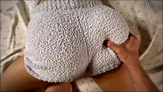 he wont let me sleep until he cums on my tits 😩