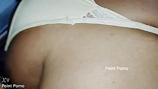 My friend went out for beer, leaving me with his wife. I ate her naughty pussy and came inside to make her pregnant.