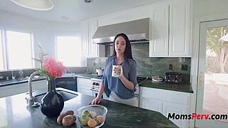 Busty Milf Step Mom Enjoys Cooking In The Kitchen - Brooke Beretta
