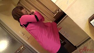 madoka's amateur blowjob with pink nipples ending in cum