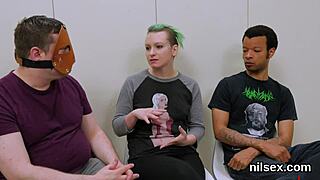 Naughty kitten enters the asshole asylum for some awkward treatment.