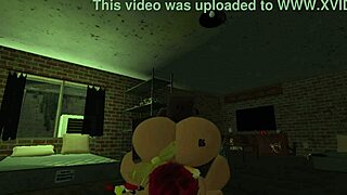 the redhead with a big body gets her ass pounded in roblox style