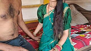 Fucked Neighbor's Wife In Green Saree For The First Time!