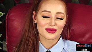 voyeur redhead cfnm babe watches wanker wanks on her teasingly