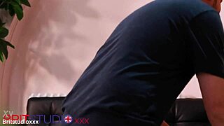 skinny british redhead swallows cum after fucking in uniform