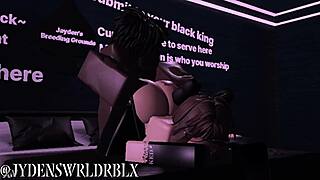 Fucking that snowbunny fan on Roblox with a massive black monster cock for intense interracial action!