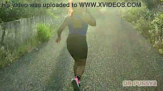 redhead with giant ass filmed training by lover 😏