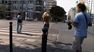 Blue Angel Feels Exposed Walking Body Painted In Public