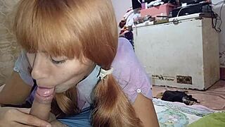 Innocent Nena Deceived into Sucking Cock and Riding Huge Ass