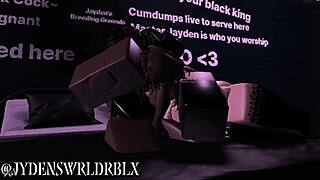Fucking that snowbunny fan on Roblox with a massive black monster cock for intense interracial action!
