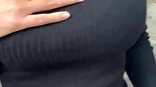 risky public flashing and sex with 18yo teen 18+ model - pov sex