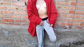 I masturbate my pussy in the yard at the dacha until the neighbors see - lesbian illusion girls