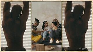 Hardwerk triptychon i features brunette with big tits in double penetration orgy