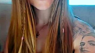 Tattoed Babe Loses Control In Intense Webcam Fingering