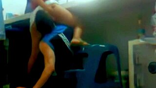 While I'm working, the boss's son slides his dick deep inside me.