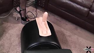 maxine x uses bbc dildo to squirt buckets