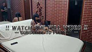 bastidores da grava��o com a mel morena fazendo anal e dp no motel pro jr