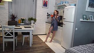 Quickie With Hot Neighbor In Kitchen