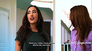 milf chloe amour fucks neighbor's girl myra moans in lesbian scene