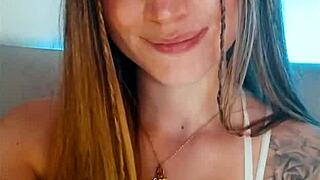 Tattoed Babe Loses Control In Intense Webcam Fingering