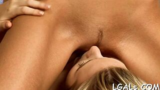 Hotty Poses Bent Over For Gentle Caress