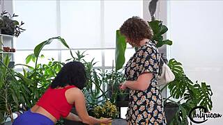 Curly's first time with Sara Jay is quite the experience